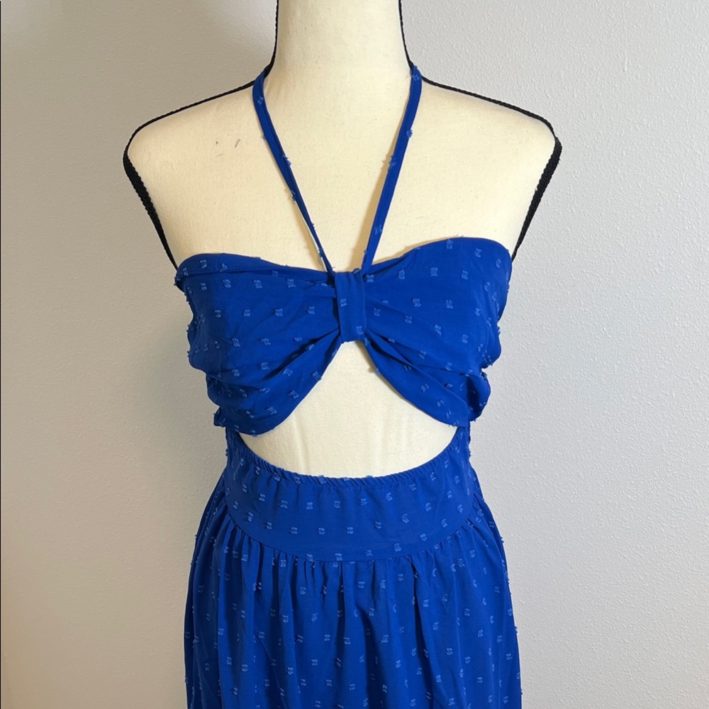 SHEIN Royal Blue Backless Dress